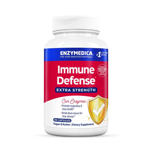 Enzymedica, Immune Defense, Extra Strength, Proteolytic Enzymes for 2X Immune & Respiratory Support, 90 Count - The Oasis of Health