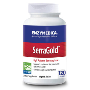 Enzymedica, SerraGold, Supports Recovery, Immune and Cardiovascular System, Natural Supplement, 120 Count (FFP) - The Oasis of Health