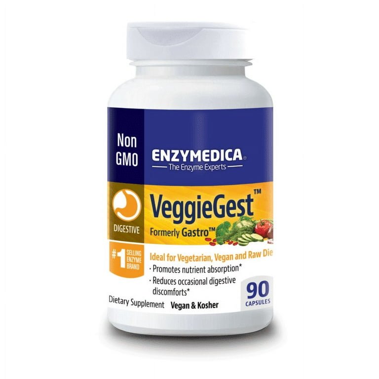 Enzymedica - VeggieGest - 90 Capsules (Formerly Gastro) - The Oasis of Health