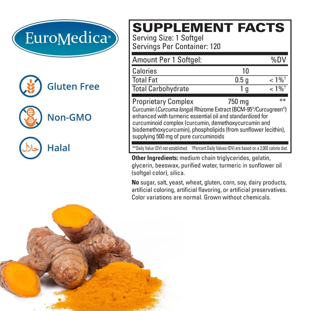 EuroMedica CuraPro 750mg 120 Softgels - The Oasis of Health