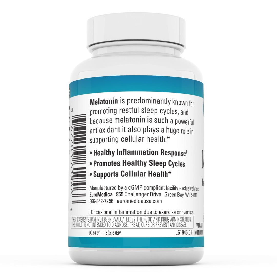 Euromedica Melatonin 10mg - 60 Sustained Release Tablets - Supports Rest, Immune Function &amp; Cellular Health - Non - GMO, Vegan, Gluten Free - 60 Servings - The Oasis of Health