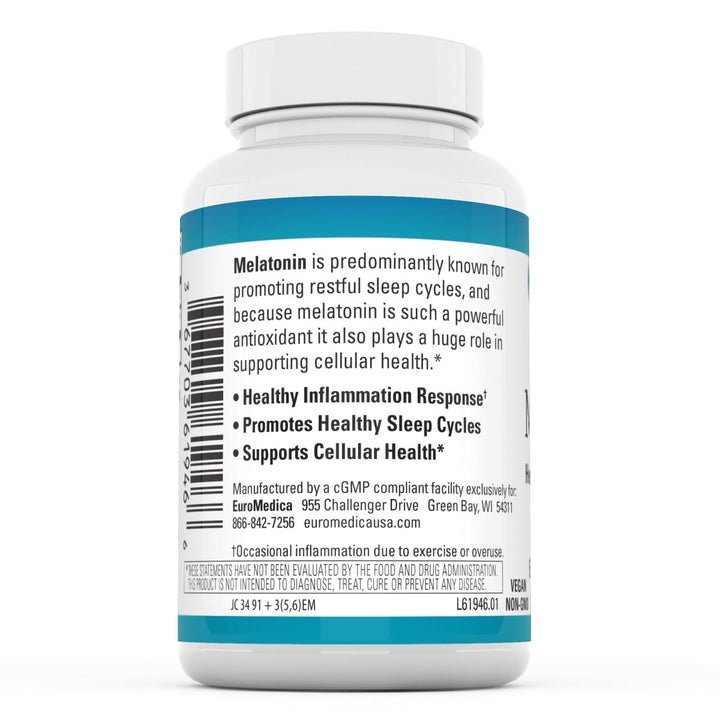 Euromedica Melatonin 10mg - 60 Sustained Release Tablets - Supports Rest, Immune Function &amp; Cellular Health - Non - GMO, Vegan, Gluten Free - 60 Servings - The Oasis of Health