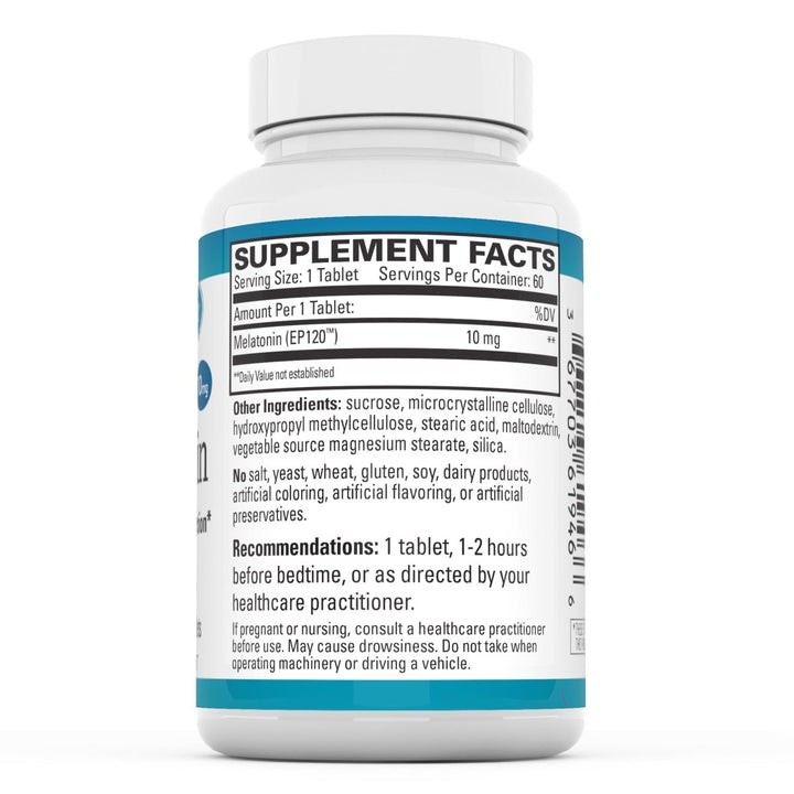 Euromedica Melatonin 10mg - 60 Sustained Release Tablets - Supports Rest, Immune Function &amp; Cellular Health - Non - GMO, Vegan, Gluten Free - 60 Servings - The Oasis of Health