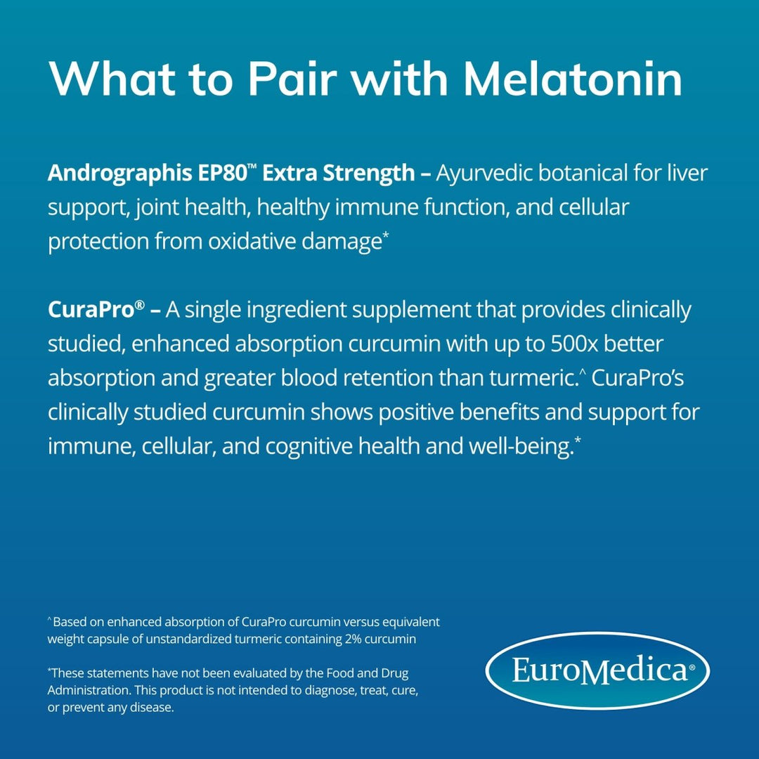 Euromedica Melatonin 10mg - 60 Sustained Release Tablets - Supports Rest, Immune Function &amp; Cellular Health - Non - GMO, Vegan, Gluten Free - 60 Servings - The Oasis of Health