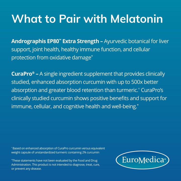 Euromedica Melatonin 10mg - 60 Sustained Release Tablets - Supports Rest, Immune Function &amp; Cellular Health - Non - GMO, Vegan, Gluten Free - 60 Servings - The Oasis of Health