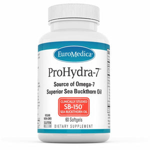 EuroMedica ProHydra - 7 - Skin Health Support Supplement with Omega - 7 Sea Buckthorn Oil - Nutritional Supplement - Essential Fatty Acid Supplement - 60 Softgels (2 Pack) - The Oasis of Health