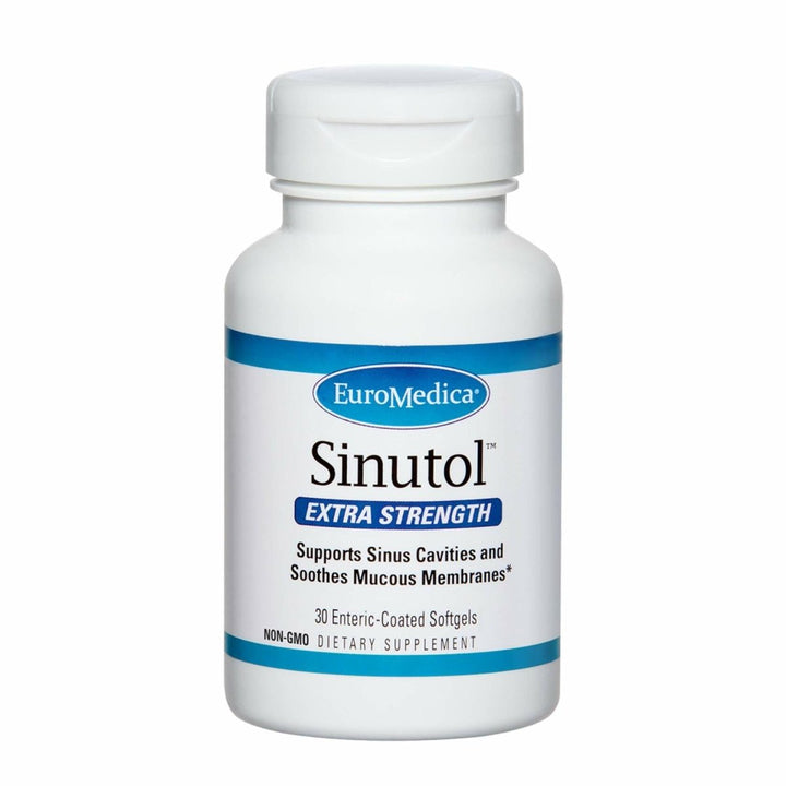 Euromedica Sinutol Extra Strength - Dietary Supplement with Eucalyptus & Myrtle - Immune & Lung Health Support - Supplement Formula to Aid Sinus Health - 30 Enteric - Coated Softgels - The Oasis of Health