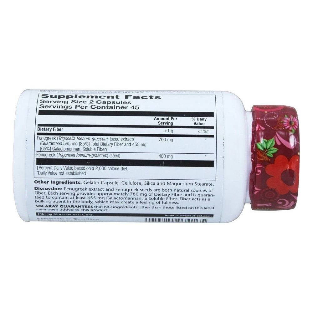 Fenugreek Extract 65 Galactomannon, Soluble Fiber 350 MG (90 Capsules) - The Oasis of Health