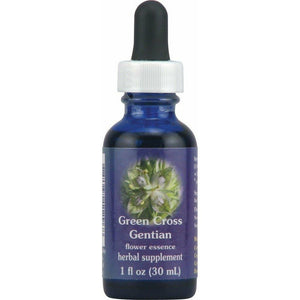 Flower Essence Range of Light Green Cross Gentian Supplement Dropper - 1 fl oz - The Oasis of Health