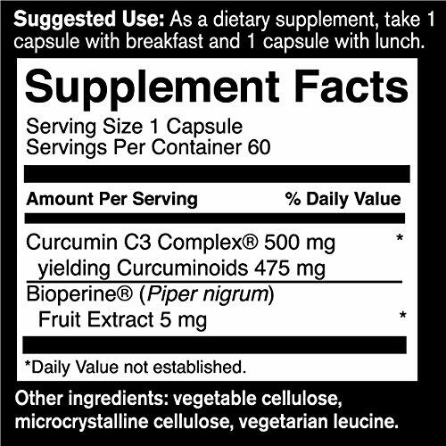 FoodScience of Vermont - Curcumin C3 Complex, 500 MG Capsules, 60 Count - The Oasis of Health