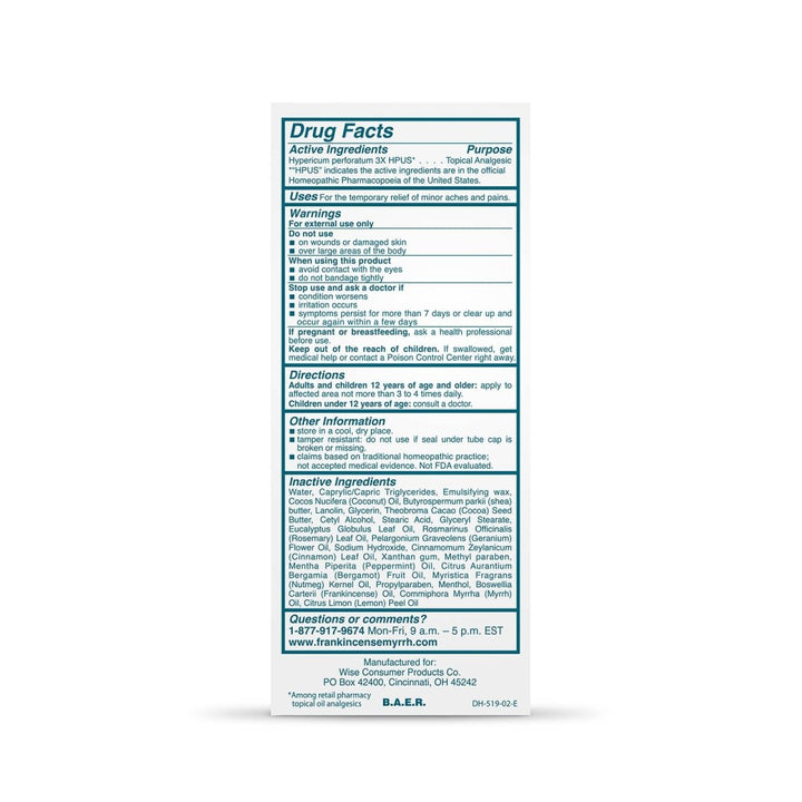 Frankincense & Myrrh Intensive Foot Therapy Lotion 3oz - FM0010 - The Oasis of Health