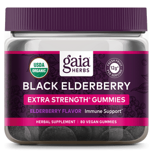 Gaia Black Elderberry Adult Gummies 80 Count - The Oasis of Health