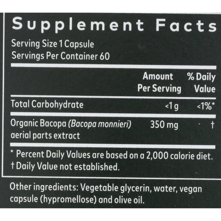 Gaia Herbs Bacopa - Brain and Cognitive Support Herbal Supplement - Made with Bacopa (Bacopa Monnieri) to Help Support a Thriving Mind - 60 Vegan Liquid Phyto - Capsules (Up to 60 - Day Supply) - The Oasis of Health