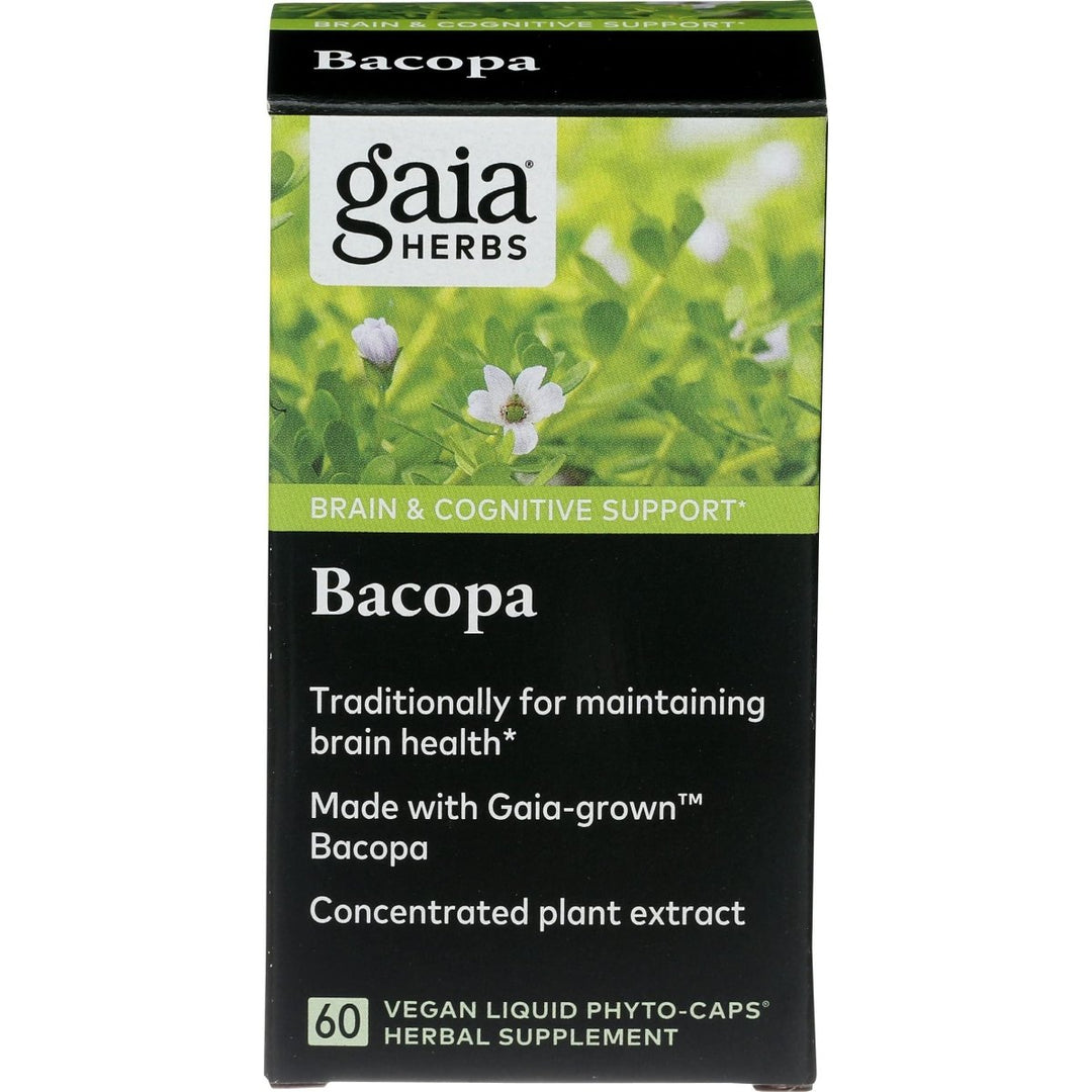 Gaia Herbs Bacopa - Brain and Cognitive Support Herbal Supplement - Made with Bacopa (Bacopa Monnieri) to Help Support a Thriving Mind - 60 Vegan Liquid Phyto - Capsules (Up to 60 - Day Supply) - The Oasis of Health