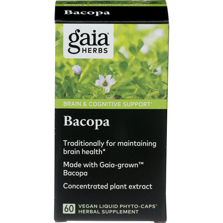 Gaia Herbs Bacopa - Brain and Cognitive Support Herbal Supplement - Made with Bacopa (Bacopa Monnieri) to Help Support a Thriving Mind - 60 Vegan Liquid Phyto - Capsules (Up to 60 - Day Supply) - The Oasis of Health