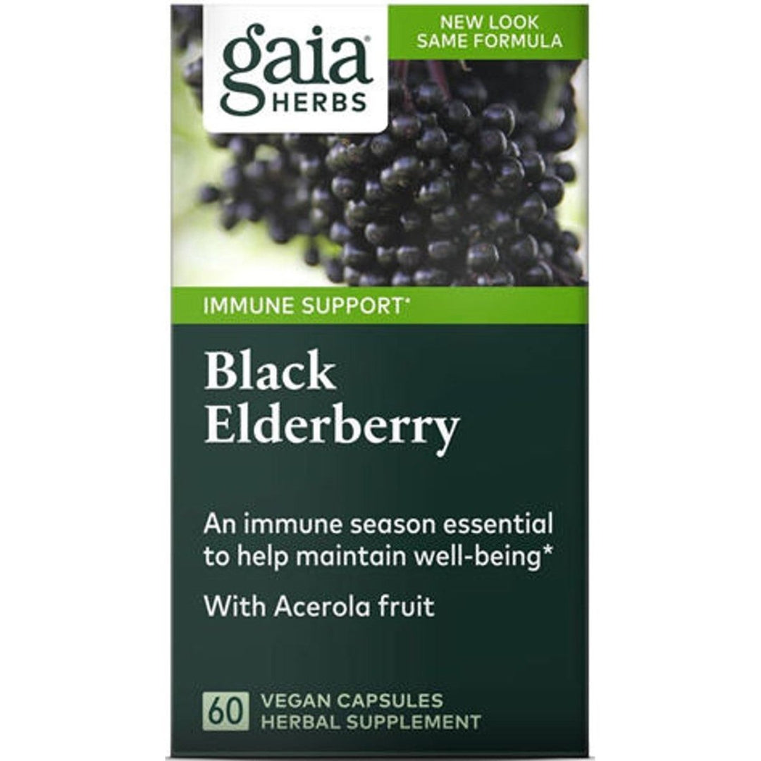 Gaia Herbs Black Elderberry 30 Vcaps - 2 Pack - The Oasis of Health