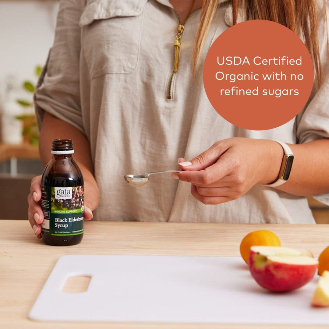 Gaia Herbs Black Elderberry - 5.4 Fl Oz (32 - Day Supply) - The Oasis of Health