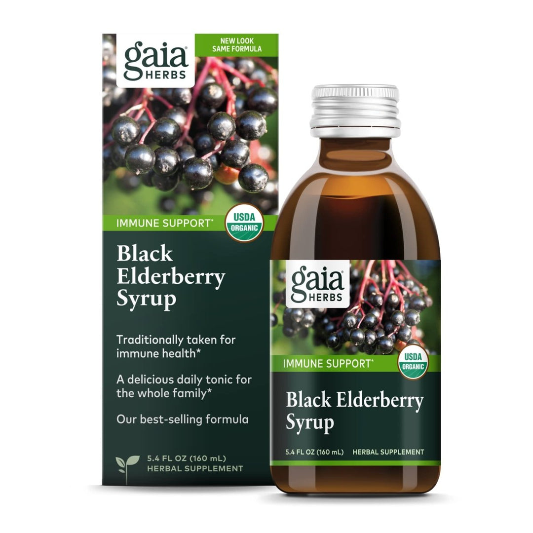 Gaia Herbs Black Elderberry - 5.4 Fl Oz (32 - Day Supply) - The Oasis of Health