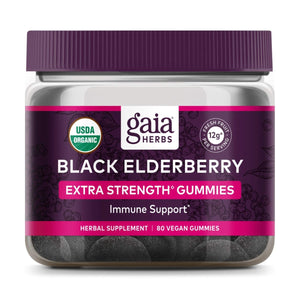 Gaia Herbs Black Elderberry Extra Strength 80 Gummies - The Oasis of Health