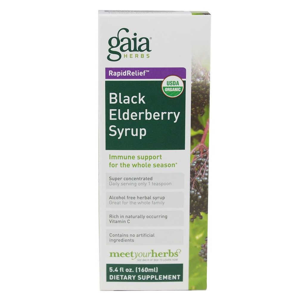 Gaia Herbs Black Elderberry Syrup (5.4 oz) - The Oasis of Health