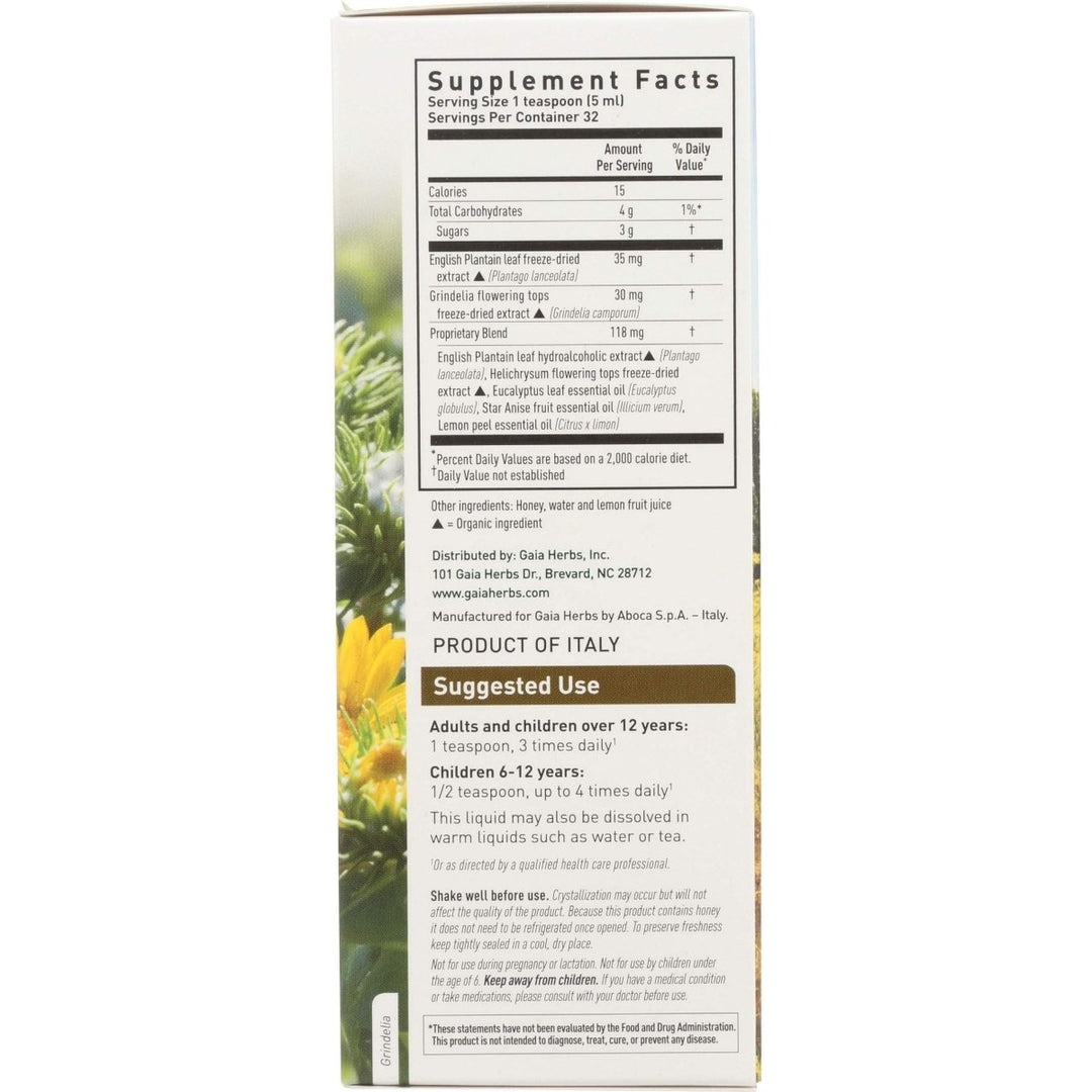 Gaia Herbs, Bronchial Wellness Cough Syrup, 5.4 Fl Oz - The Oasis of Health