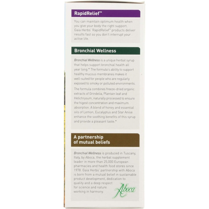 Gaia Herbs, Bronchial Wellness Cough Syrup, 5.4 Fl Oz - The Oasis of Health