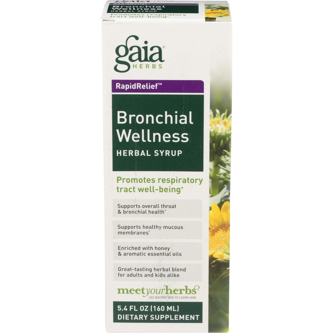 Gaia Herbs, Bronchial Wellness Cough Syrup, 5.4 Fl Oz - The Oasis of Health