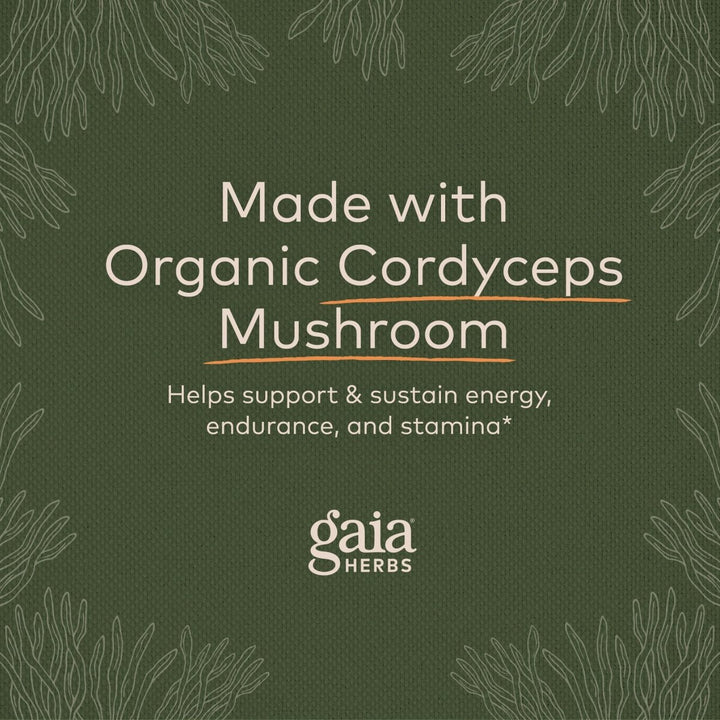 Gaia Herbs - Cordyceps Mushroom Energy Support 450 mg. - 40 Capsules - The Oasis of Health