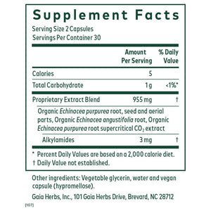 Gaia Herbs Echinacea Blend Supreme Liquid Phyto - Capsules, 30 Count plus free 30 - The Oasis of Health