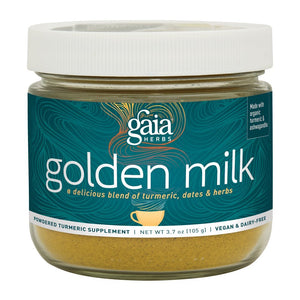 Gaia Herbs Golden Milk Powder - Vegan Stress Support Supplement with Ashwagandha, Turmeric, and More - 3.7 - Ounce - The Oasis of Health