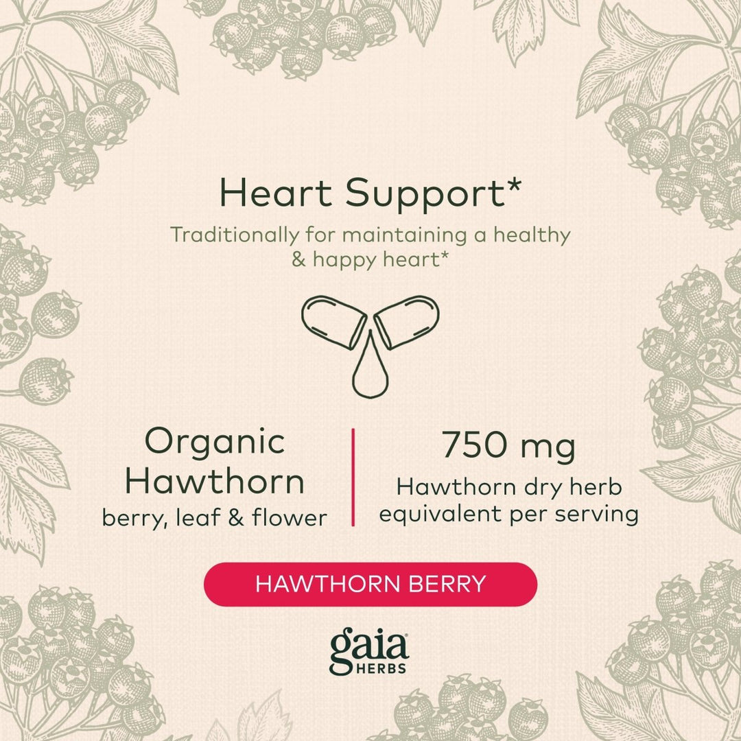 Gaia Herbs Hawthorn Supreme 120 Vegan Liquid Phyto - Capsules (60 - Day Supply) - The Oasis of Health