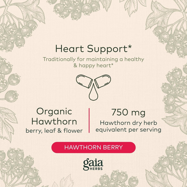 Gaia Herbs Hawthorn Supreme 120 Vegan Liquid Phyto - Capsules (60 - Day Supply) - The Oasis of Health