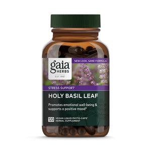 Gaia Herbs Holy Basil Leaf - Helps Sustain a Positive Mindset and Balance in Times of Stress - an Adaptogenic Ayurvedic Herb - 120 Vegan Liquid Phyto - Capsules (60 - Day Supply) - The Oasis of Health