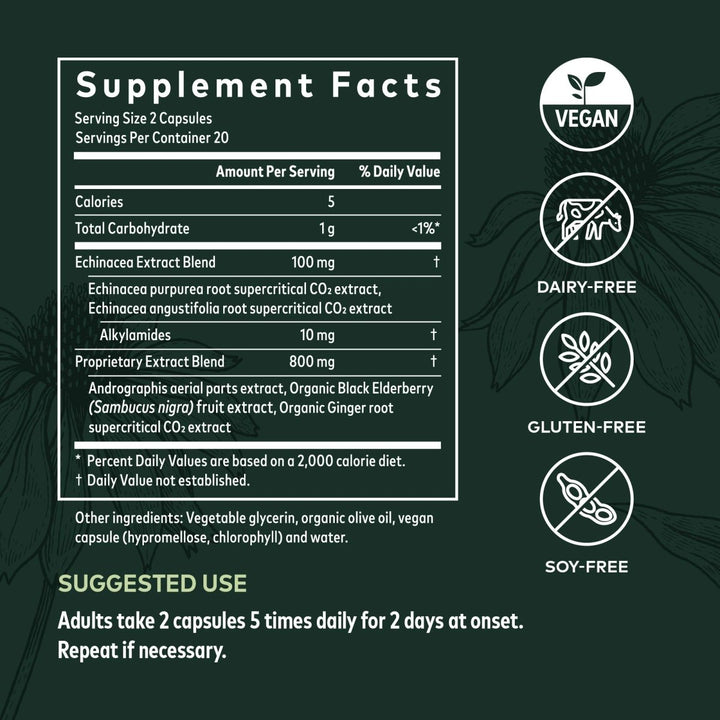 Gaia Herbs Immune Activator - 40 Vegan Liquid Phyto - Capsules (4 - Day Supply) - The Oasis of Health