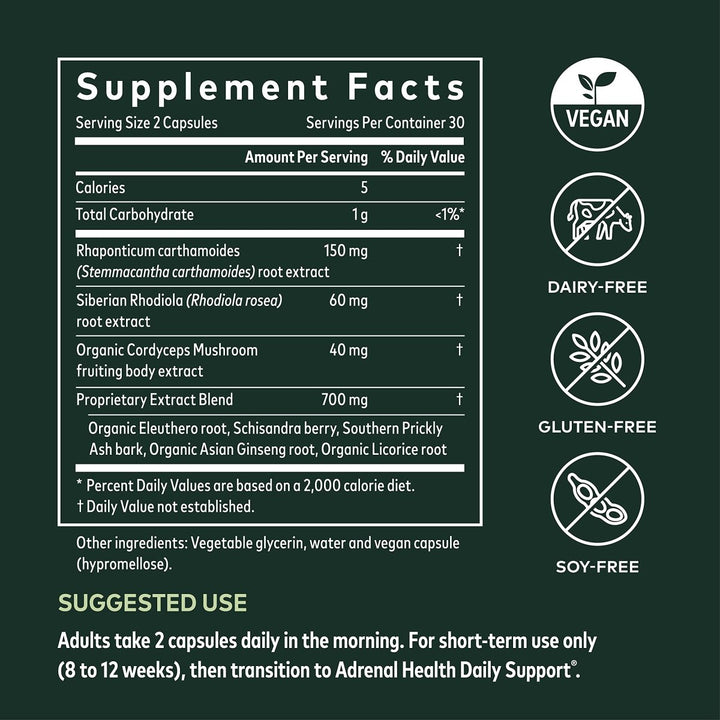 Gaia Herbs Jump Revive Start - Helps Sustain Healthy Energy and Stress Levels - with Cordyceps, Schisandra, Rhodiola, and Licorice - 60 Vegan Liquid Phyto - Capsules (30 - Day Supply) - The Oasis of Health