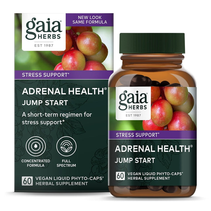 Gaia Herbs Jump Revive Start - Helps Sustain Healthy Energy and Stress Levels - with Cordyceps, Schisandra, Rhodiola, and Licorice - 60 Vegan Liquid Phyto - Capsules (30 - Day Supply) - The Oasis of Health