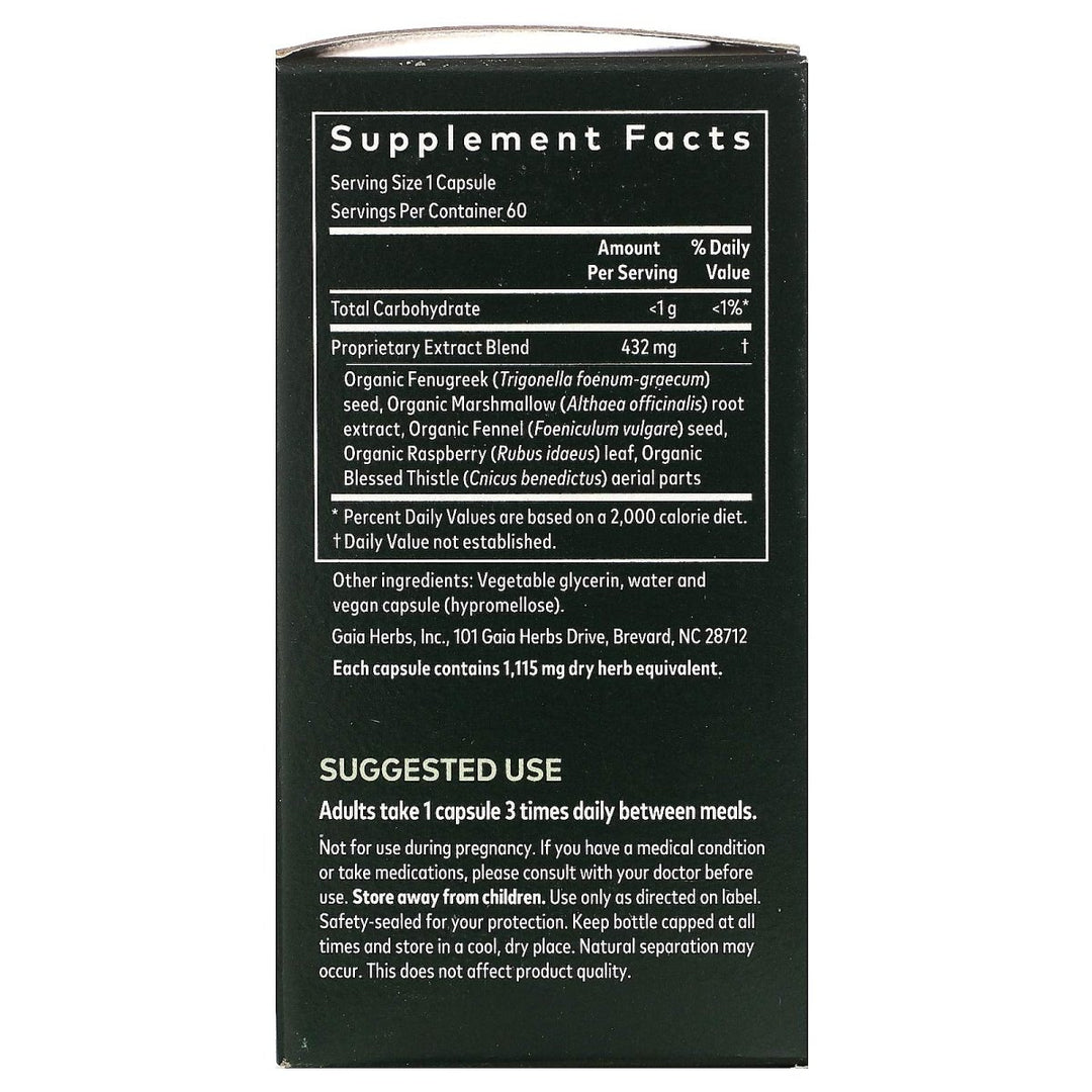 Gaia Herbs, Lactation Support Phyto, 60 Veggie Capsules - The Oasis of Health