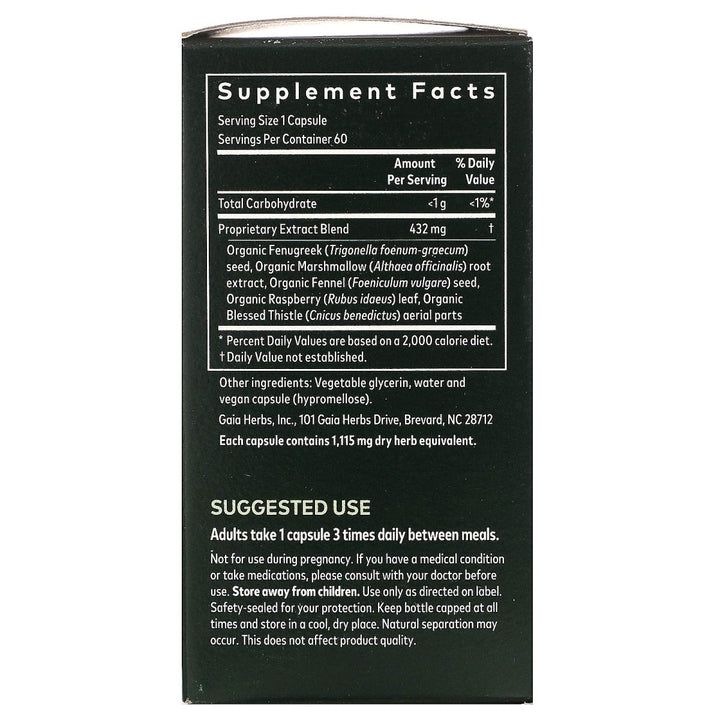 Gaia Herbs, Lactation Support Phyto, 60 Veggie Capsules - The Oasis of Health