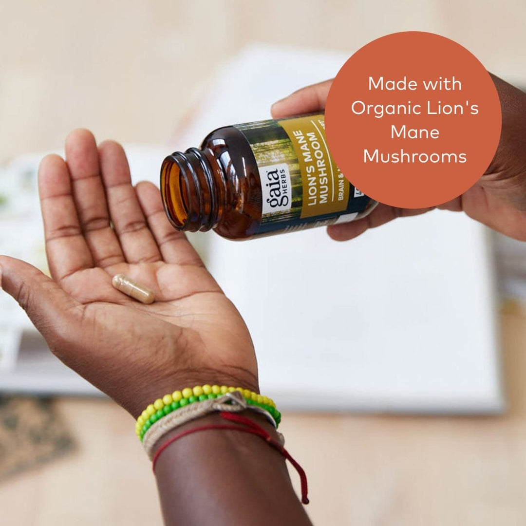 Gaia Herbs Lion's Mane Mushroom 40 Vcaps - The Oasis of Health