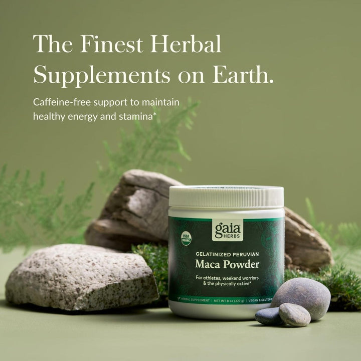 Gaia Herbs Maca Powder - Natural Energy Supplement - Supports and Maintains Healthy Energy and Stamina - Made with USDA Certified Organic Maca Root (Lepidium meyenii) - 8 Oz (69 - Day Supply) - The Oasis of Health
