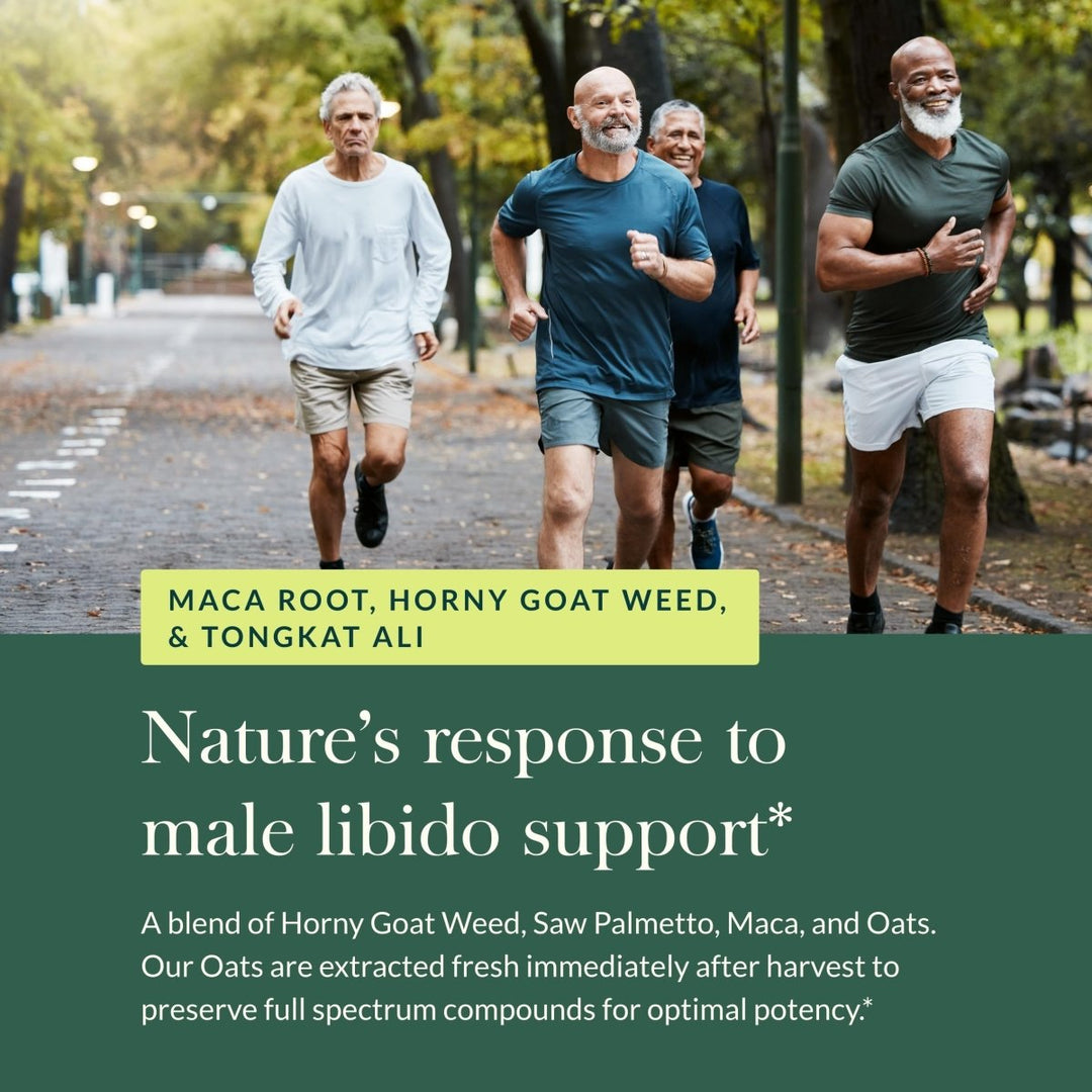 Gaia Herbs Male Libido - Herbal Supplement with Saw Palmetto, Maca & Oats - Supports Stamina, Vitality & Hormone Balance for Men - 60 Vegan Liquid Phyto - Capsules (20 - Day Supply) - The Oasis of Health