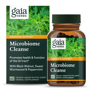 Gaia Herbs Microbiome Cleanse - with Black Walnut, Sweet Wormwood, Oregano & Peppermint - Helps Balance The GI Tract While Supporting Digestive Health - 60 Vegan Liquid Phyto - Capsules (30 - Day Supply) - The Oasis of Health