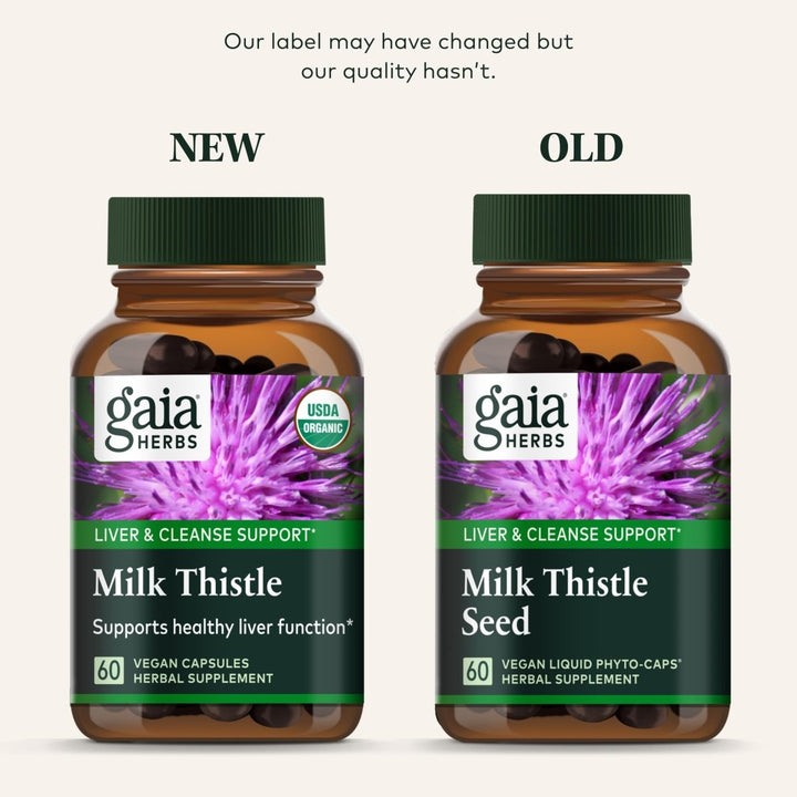 Gaia Herbs Milk Thistle - Liver Supplement & Cleanse Support for Maintaining Healthy Liver Function* - 120 Vegan Capsules (20 - Day Supply) - The Oasis of Health