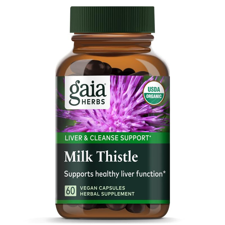 Gaia Herbs Milk Thistle - Liver Supplement & Cleanse Support for Maintaining Healthy Liver Function* - 120 Vegan Capsules (20 - Day Supply) - The Oasis of Health