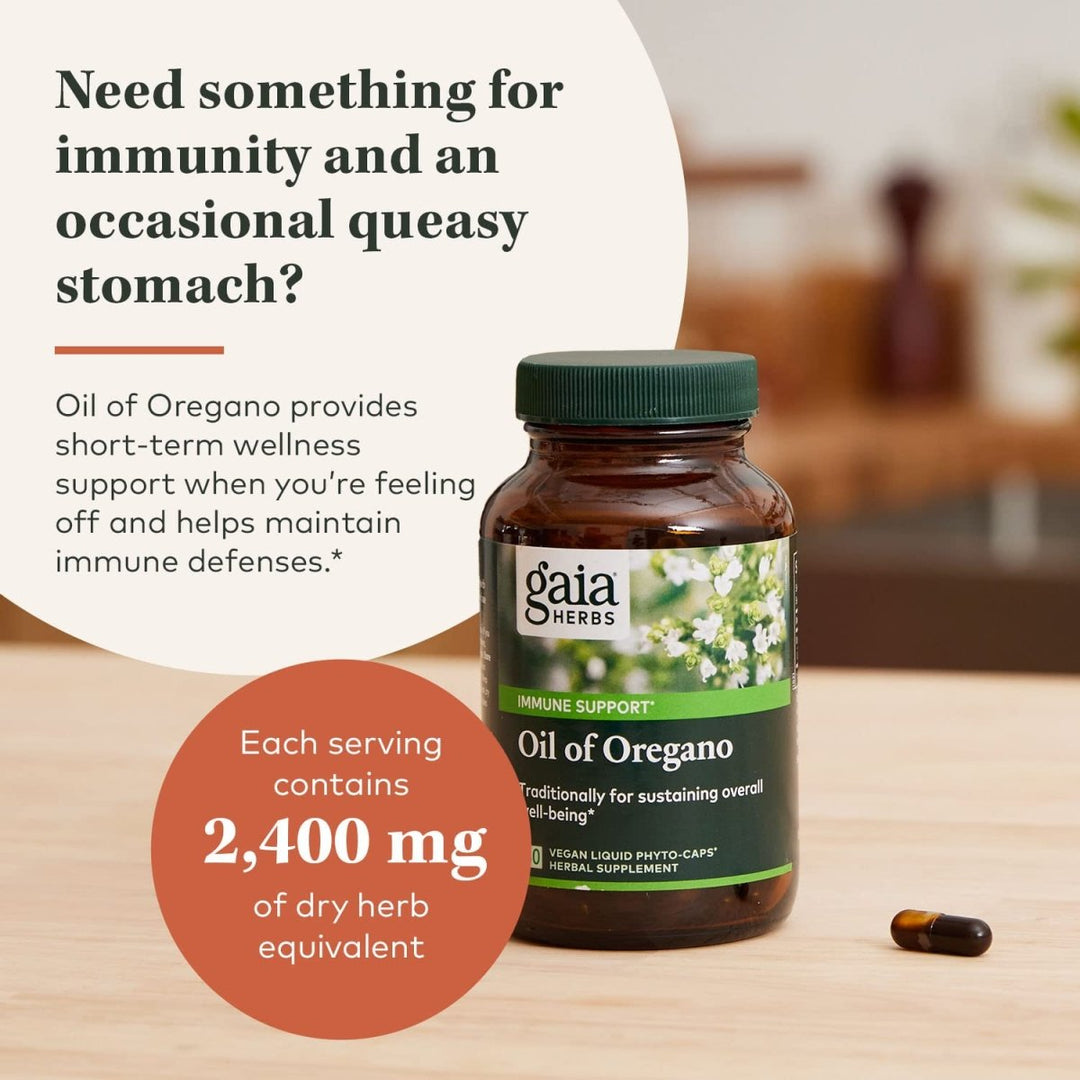 Gaia Herbs Oil of Oregano - 60 Vegan Liquid Phyto - Capsules (30 - Day Supply) - The Oasis of Health