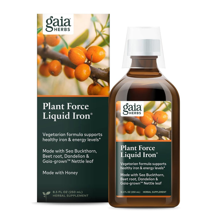 Gaia Herbs Plant Force Liquid Iron - 8.5 Fl Oz (25 Servings) - The Oasis of Health