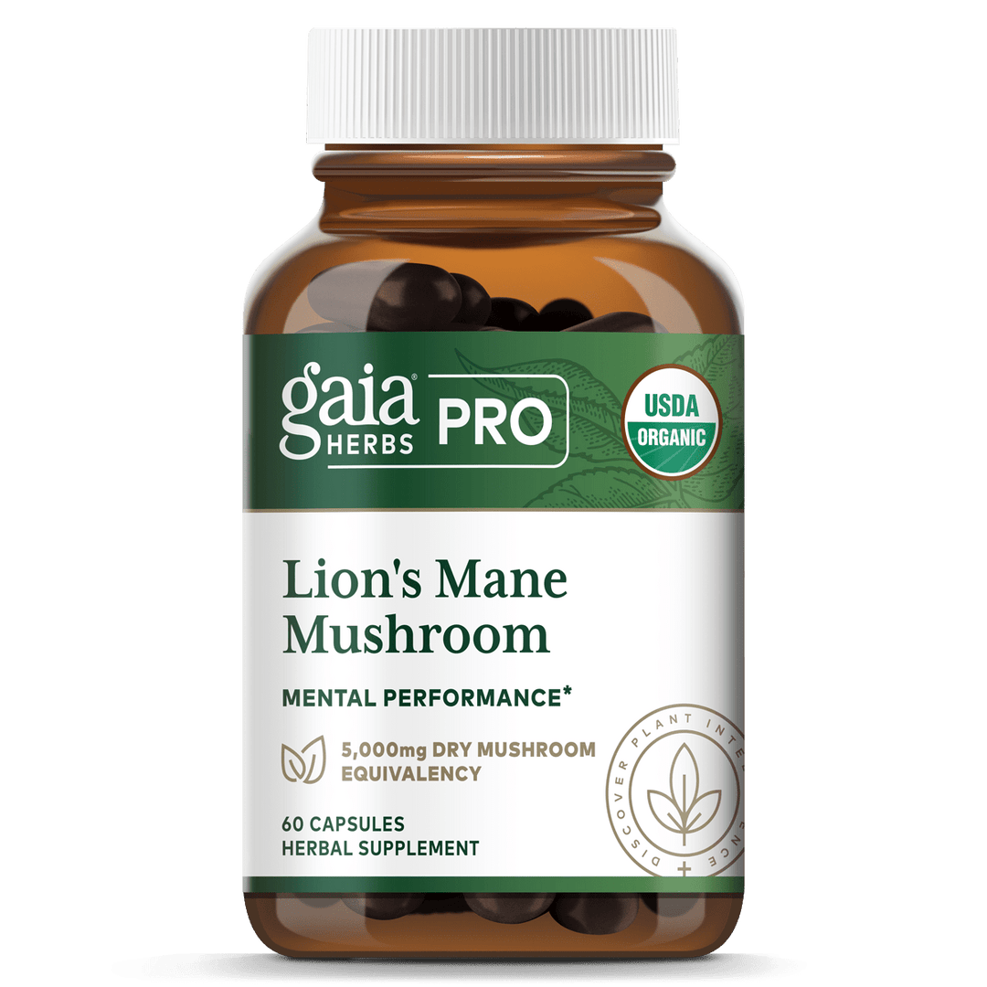Gaia Herbs Pro Lion's Mane Mushroom 60 Capsules - The Oasis of Health