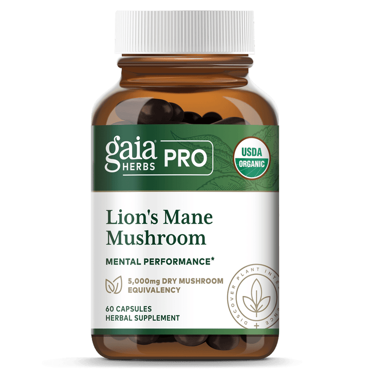 Gaia Herbs Pro Lion's Mane Mushroom 60 Capsules - The Oasis of Health