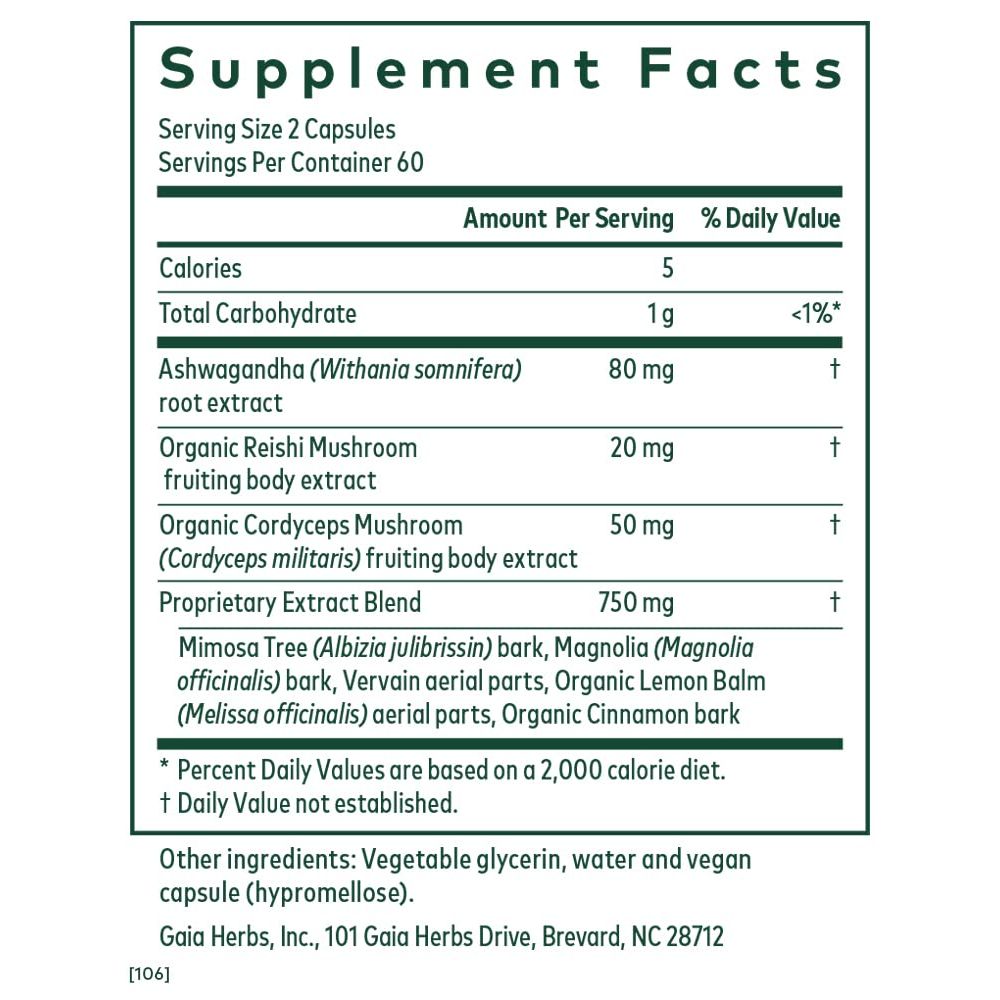 Gaia Herbs Professional Solutions HPA Axis Liquid Capsules, Sleep Cycle, 120 Count - The Oasis of Health