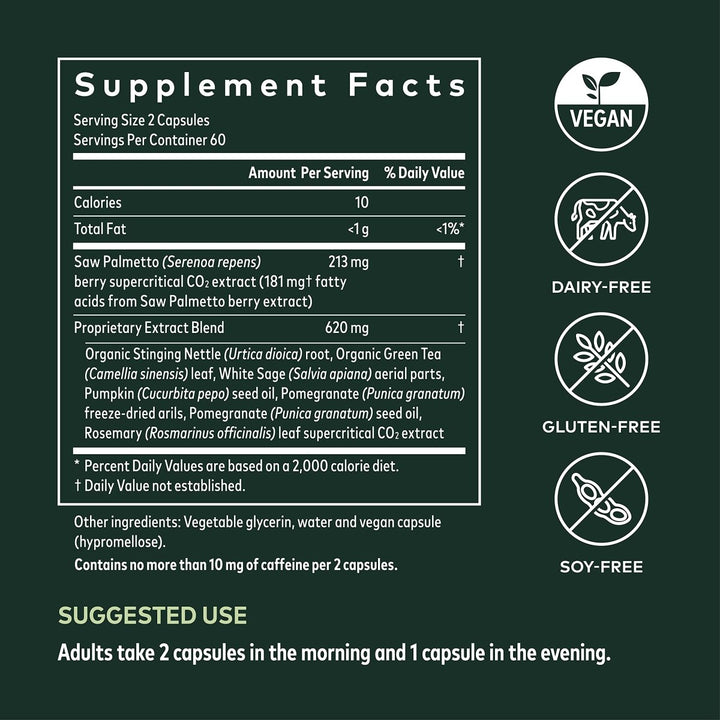 Gaia Herbs Prostate Health - Supports Prostate Health and Function for Men - 120 Vegan Liquid Phyto - Capsules - The Oasis of Health